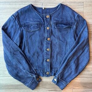 YFB Soft Denim Cropped Blue Jacket Size Small
